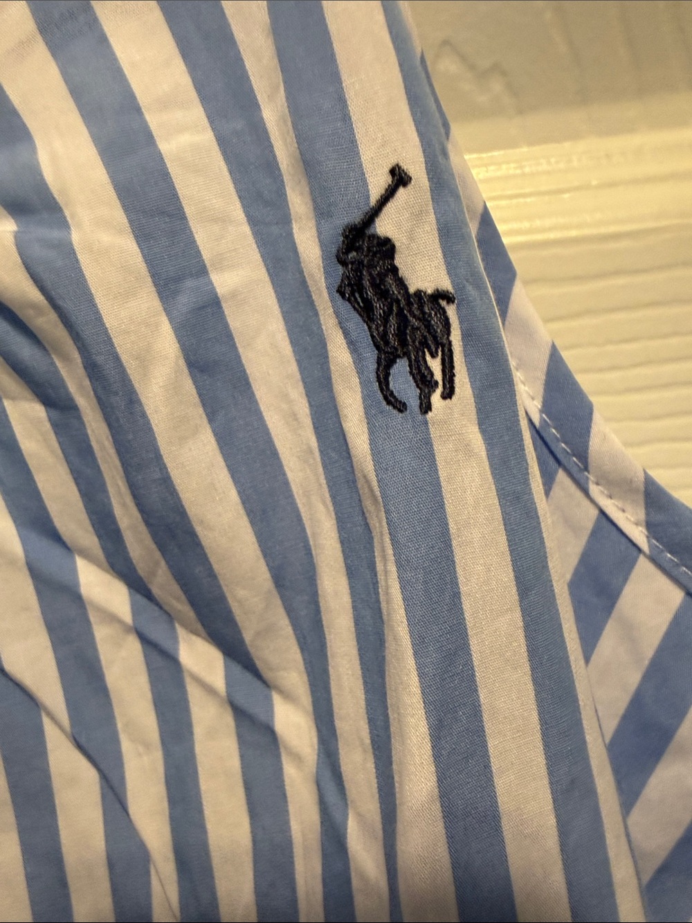 Ralph Lauren Blue and White Striped Spaghetti Strap sleep Cami dress ..nwt - Picture 2 of 6